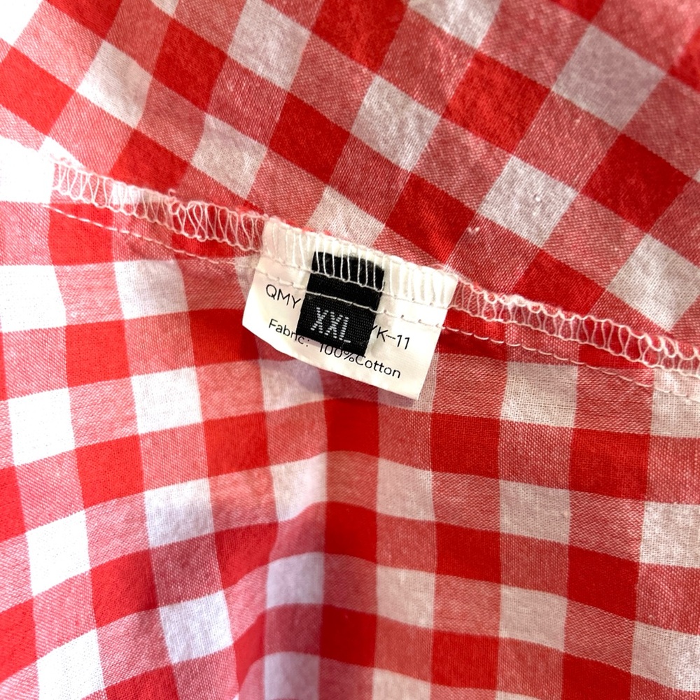 Red Gingham Women's Dress, size 2X - Picture 6 of 7